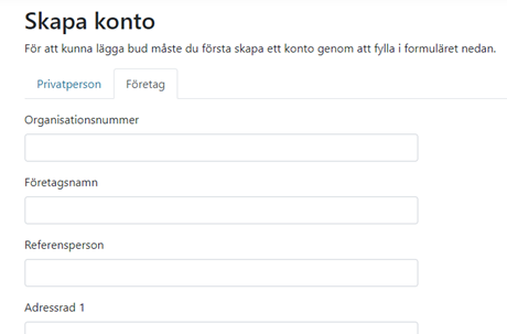 Privat- eller företagskonto